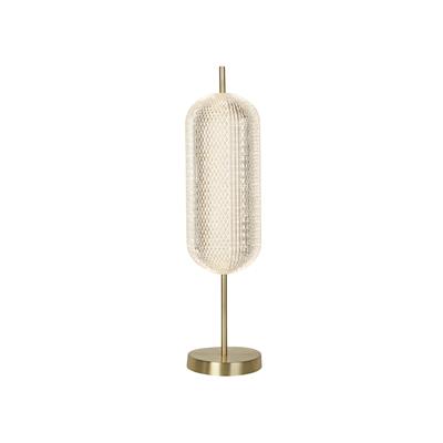 Pod LED Satin Brass And Acrylic Glass Table Lamp