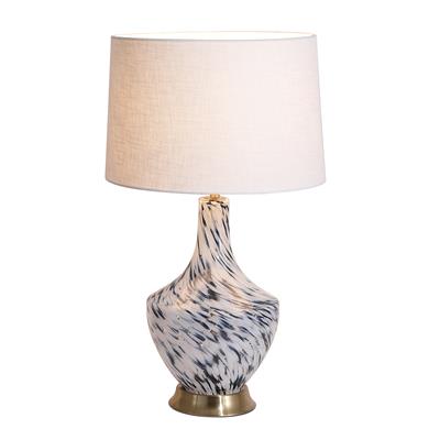 Blue and White Glass Table Lamp