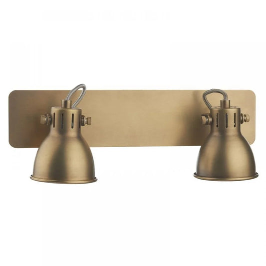 Gem Brass 2 Light Wall Light