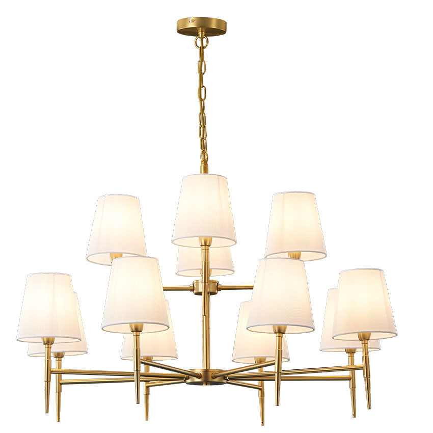 Sheldon 12 Light Two-teir Chandelier