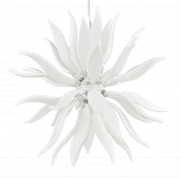 Leaves 12 Light Pendant - Collection Only