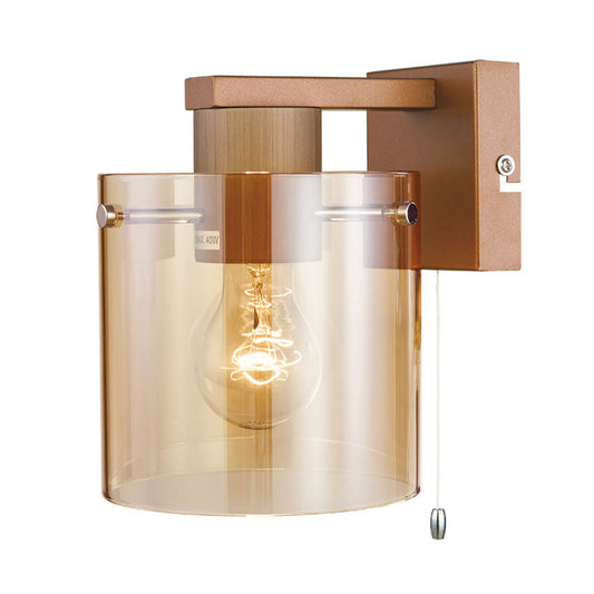 Round Glass Single Light Wall Light