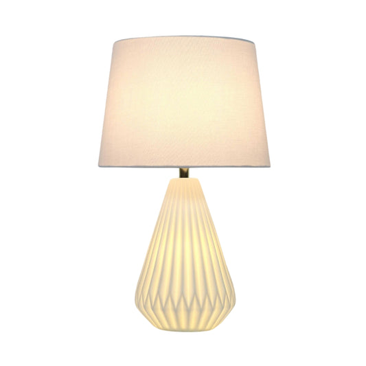 Fallamhan 2 Light Table Lamp Pearl White
