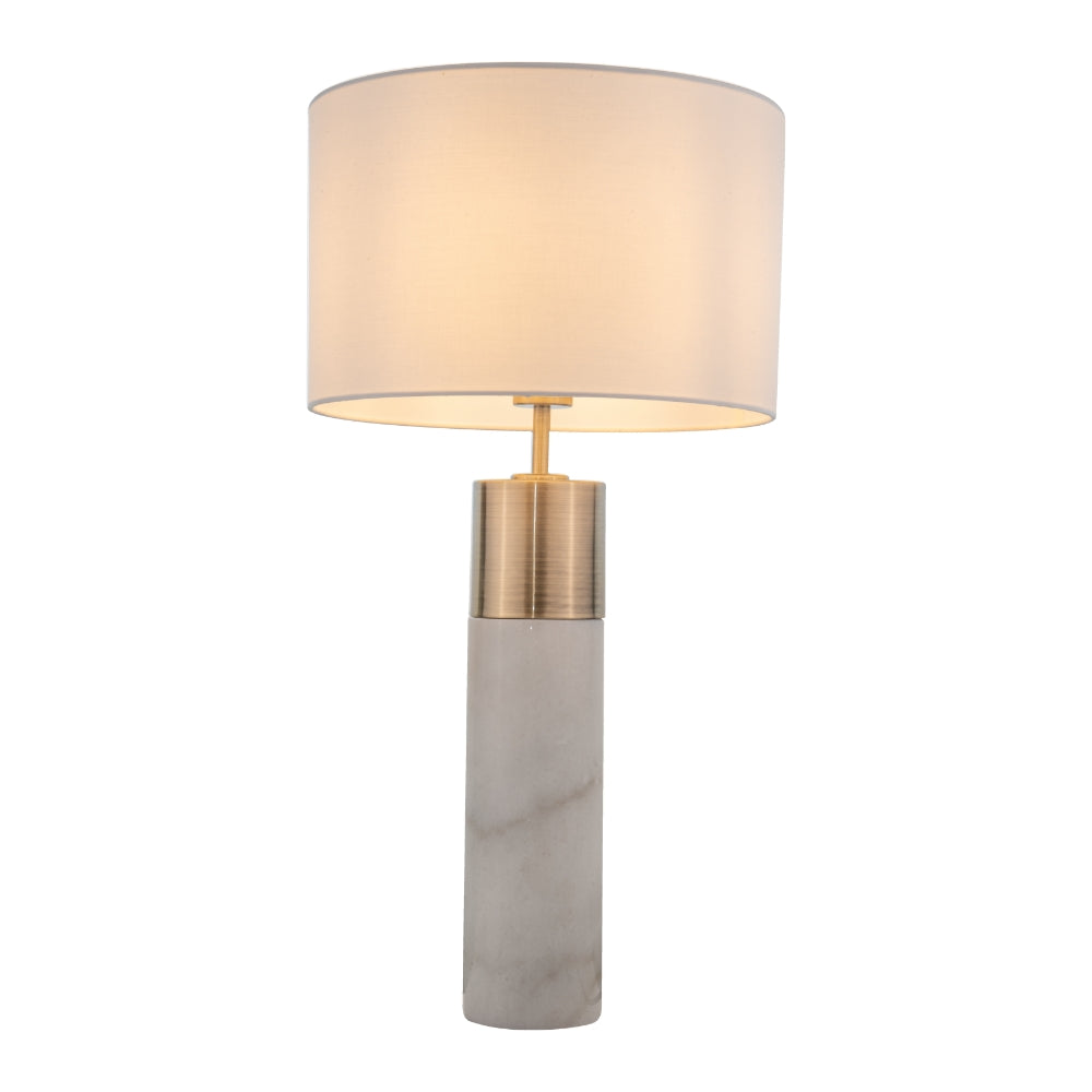 Fraya Antique Brass Marble Table Lamp