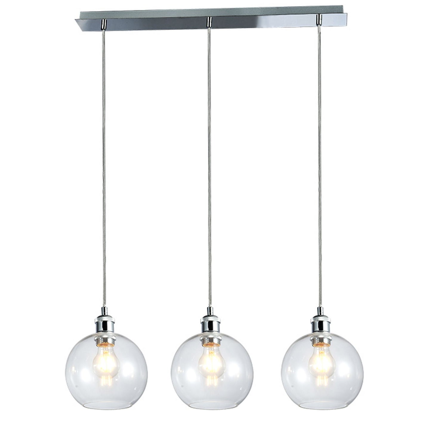 Lara 3 Light Bar Small Glass Ball Pendant