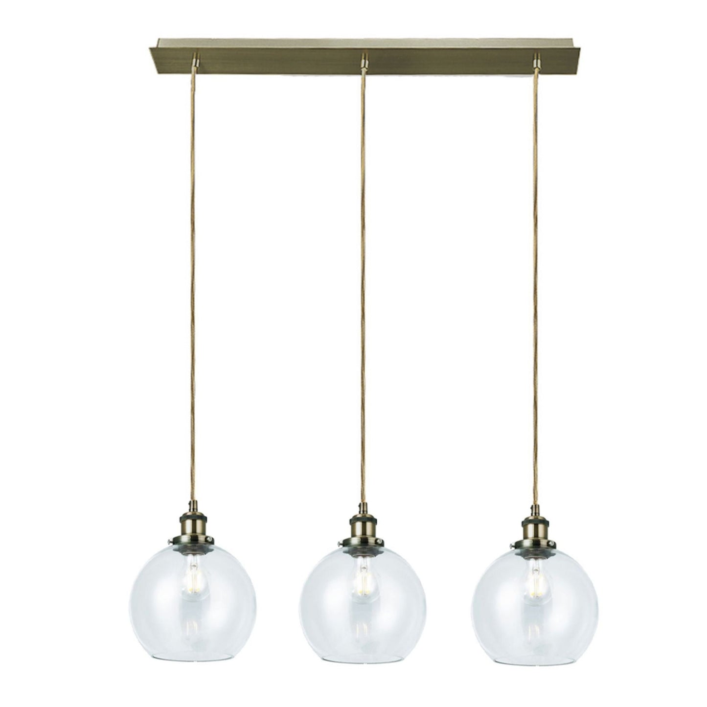 Lara 3 Light Bar Small Glass Ball Pendant