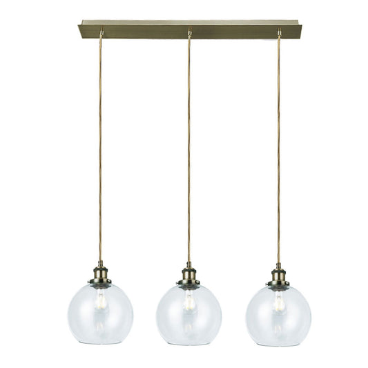 Lara 3 Light Bar Small Glass Ball Pendant