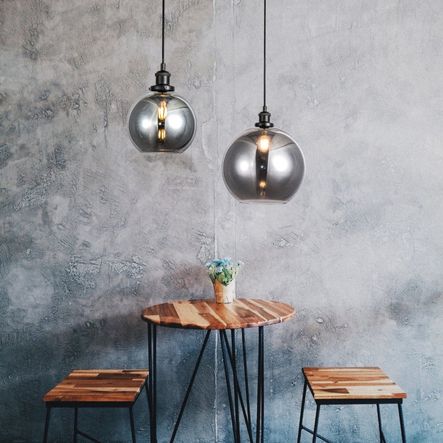 Lara Small Smoked Glass Pendant