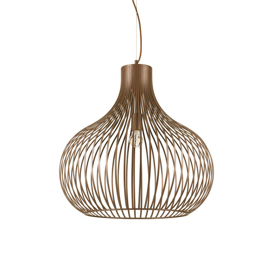 Cipolla Large Brown Metal Single Pendant