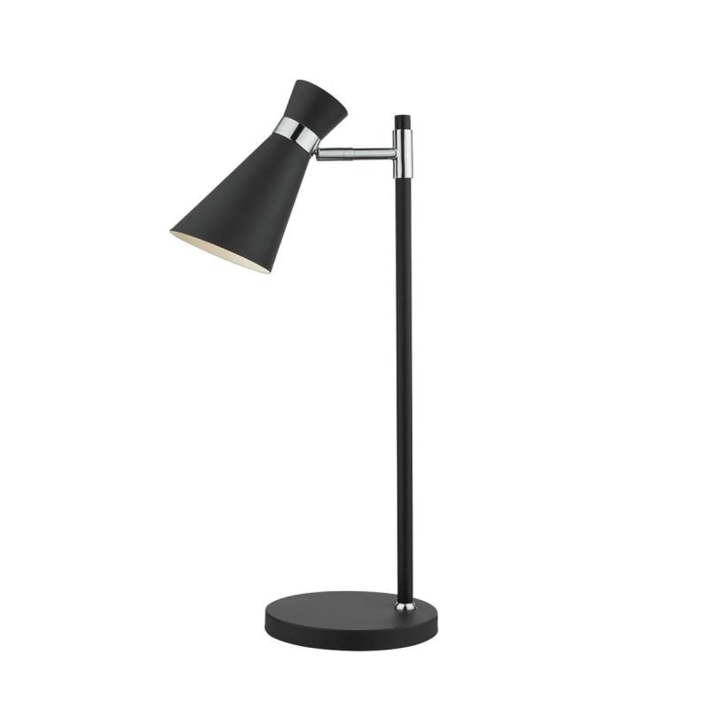 Ash Table Lamp Matt Black & Polished Chrome