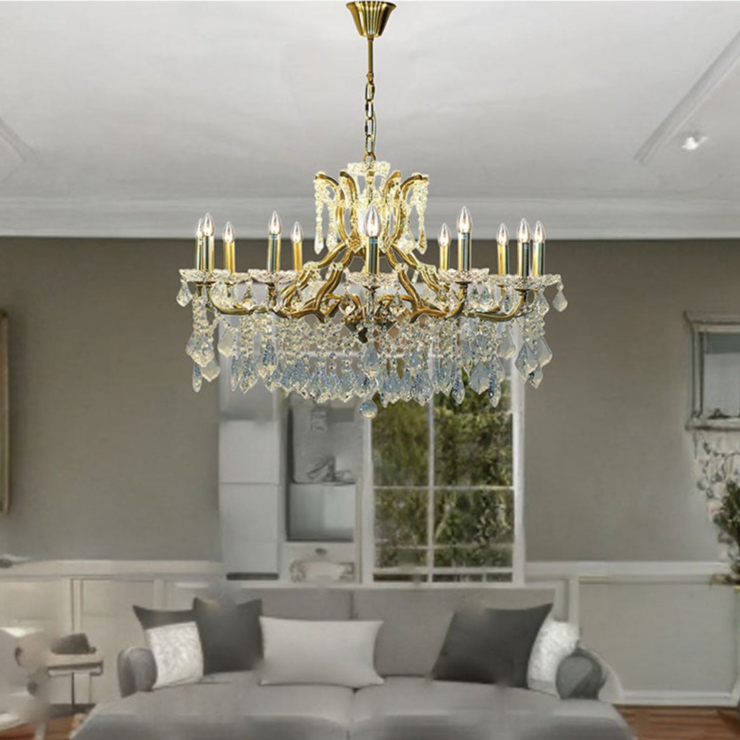 12 Light Crystal Chandelier