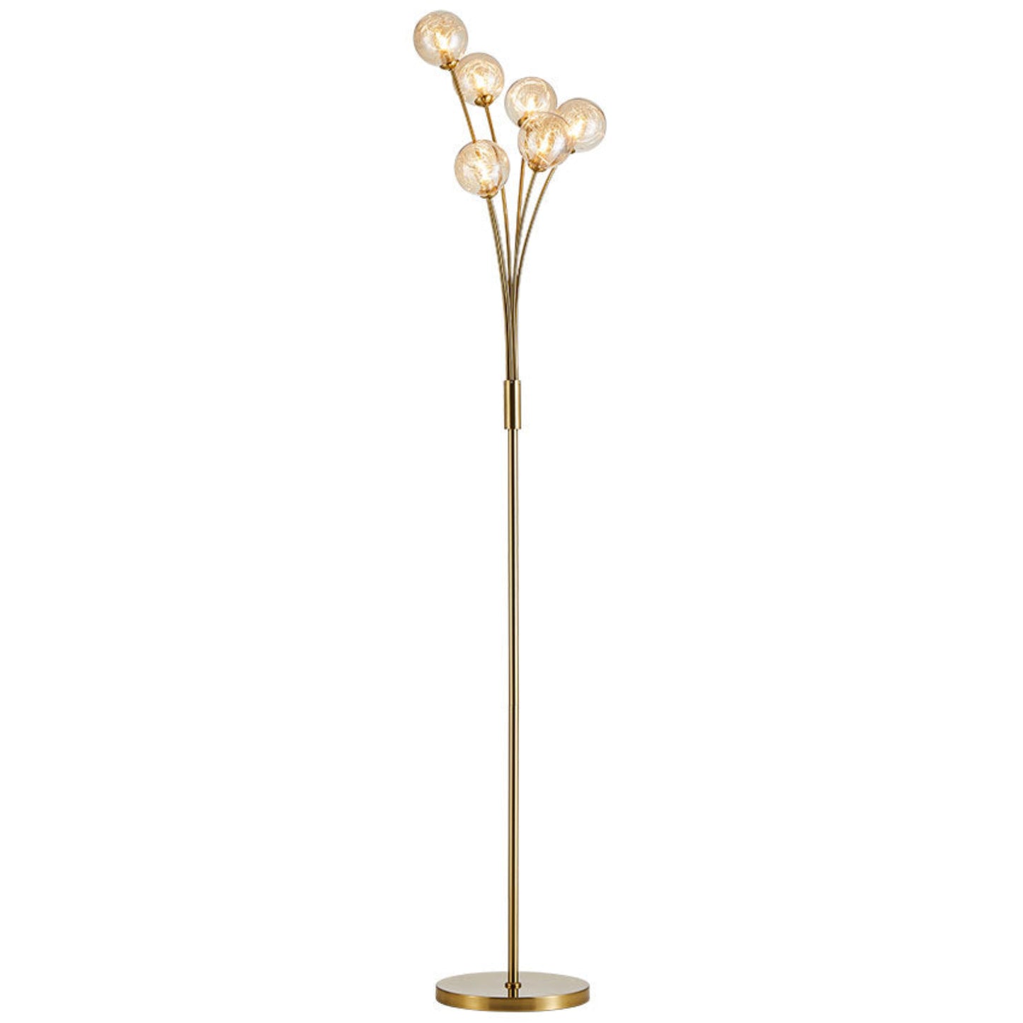 Benson Satin Brass 6 Light Floor lamp