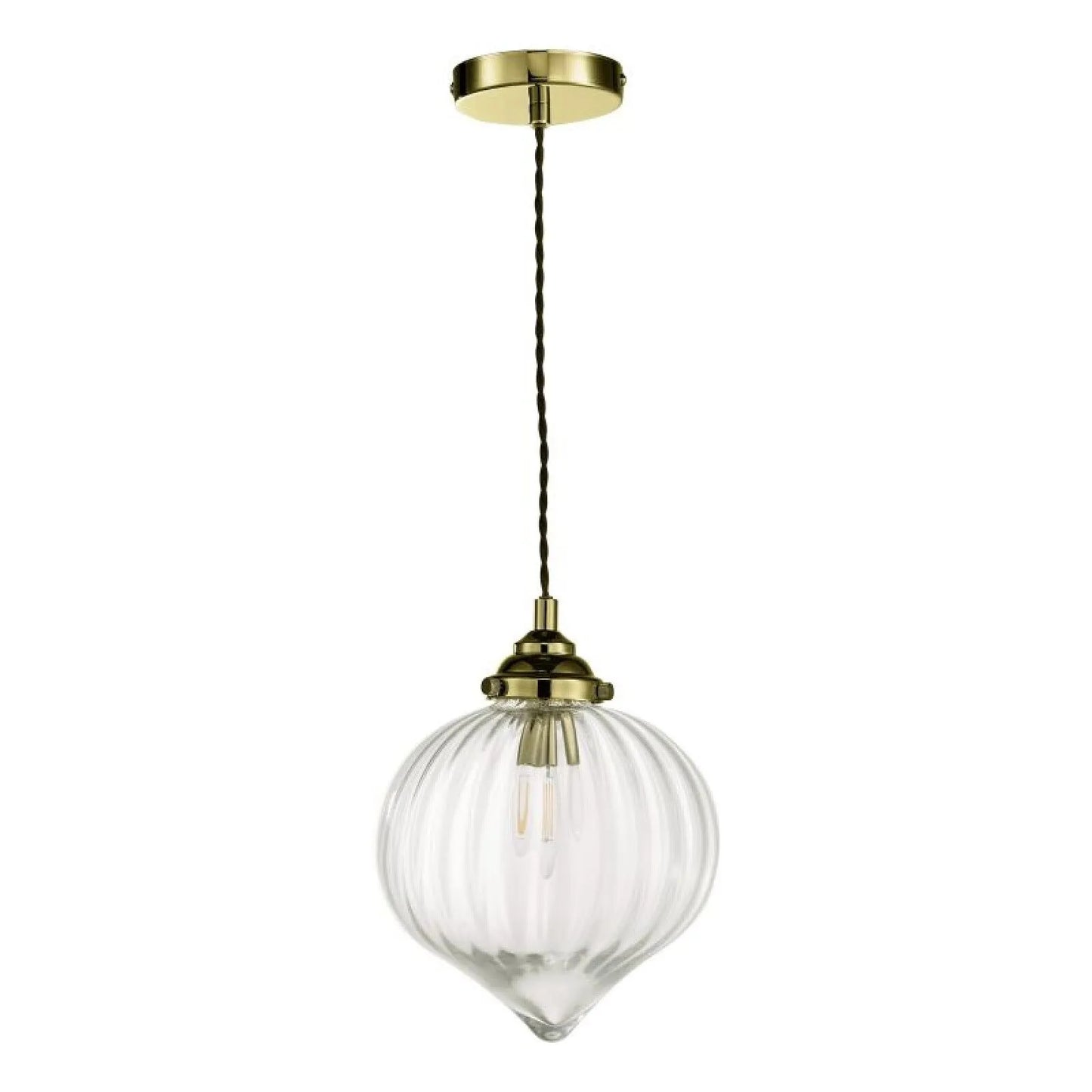 Mia Pendant Antique Brass Glass