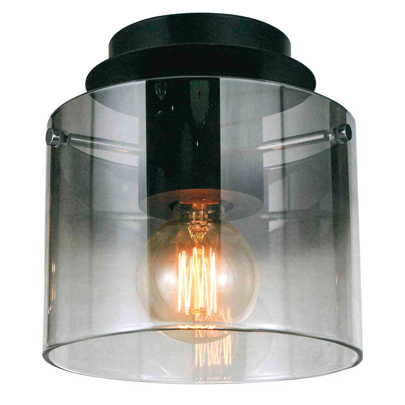 Round Glass Flush 1 Light