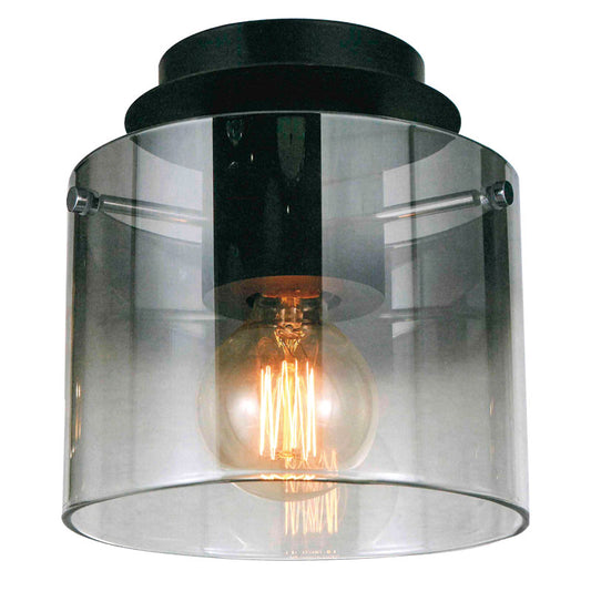 Round Glass Flush 1 Light
