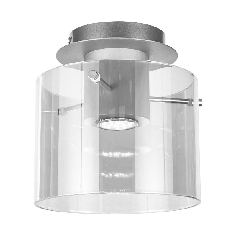 Round Glass Flush 1 Light