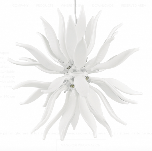 Leaves 12 Light Pendant - Collection Only