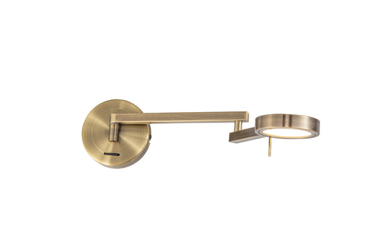 Burlington Switched Swing Arm Wall Light