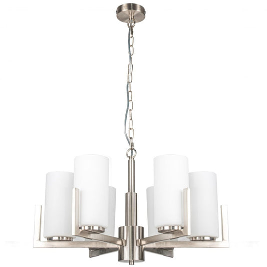 Emperor 6 Light Satin Chrome Ceiling Light