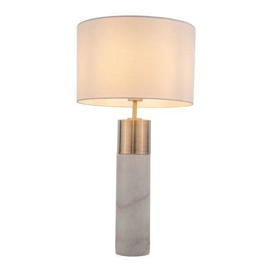 Fraya Antique Brass Marble Table Lamp