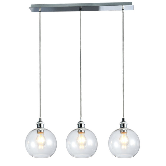 Lara 3 Light Bar Small Glass Ball Pendant
