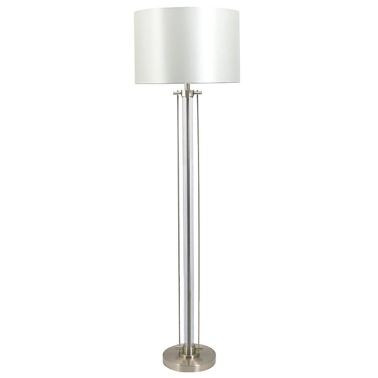 Malone Floor Lamp Satin Chrome - Collection Only