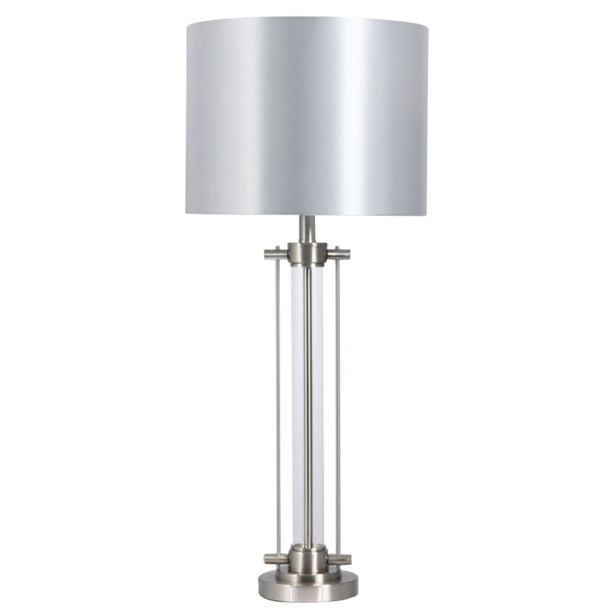 Malone Table Lamp Satin Chrome - Collection Only