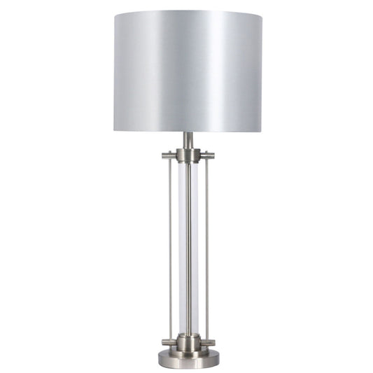 Malone Table Lamp Satin Chrome - Collection Only