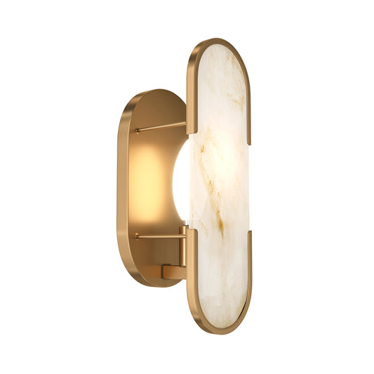 Marmol Single Brass Wall Light Small