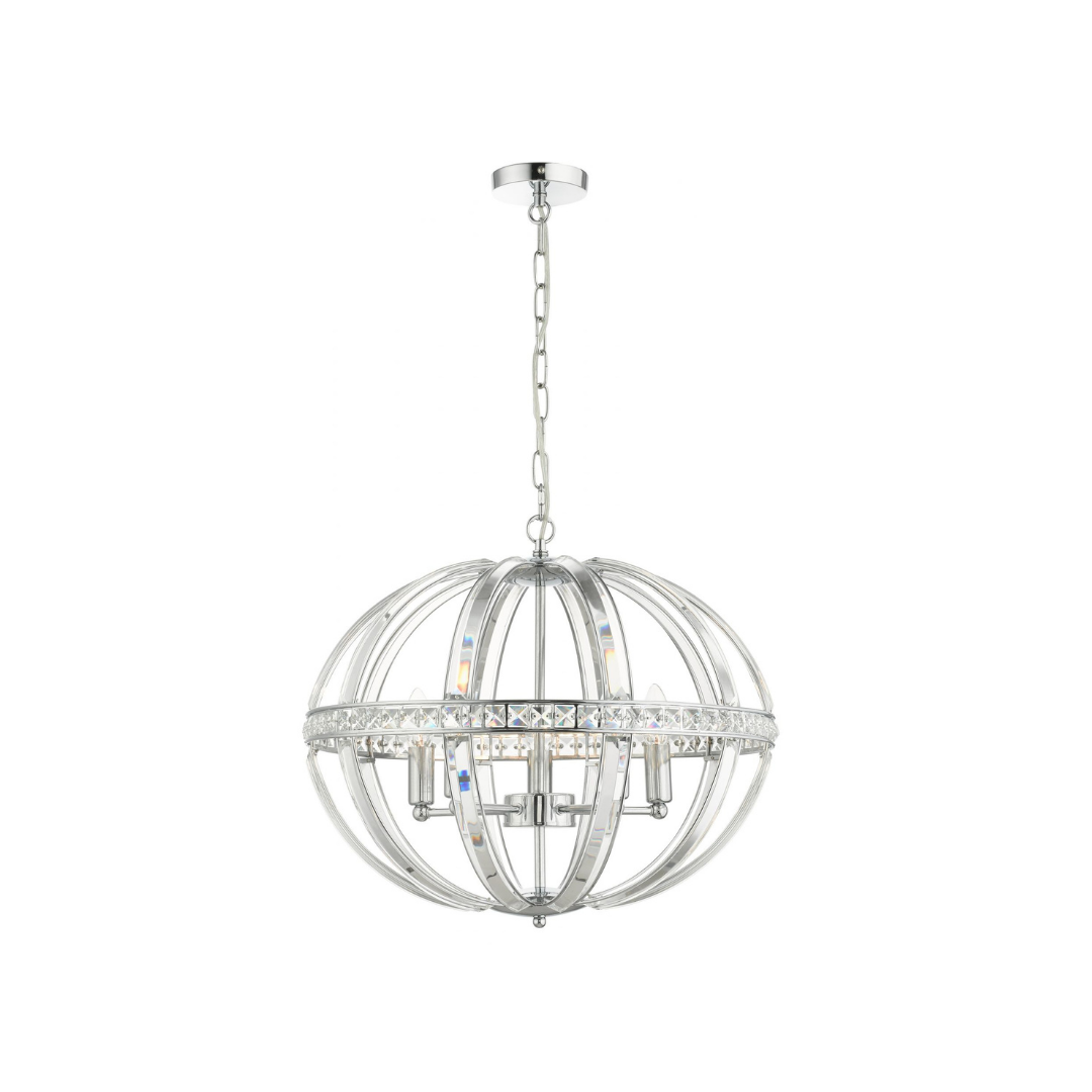 Laura 5 Light Pendant - Collection Only
