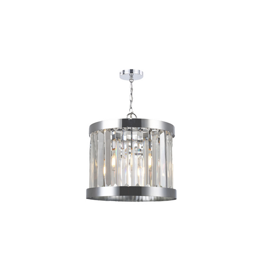 Paris 1 Light Crystal Pendant Polished Chrome