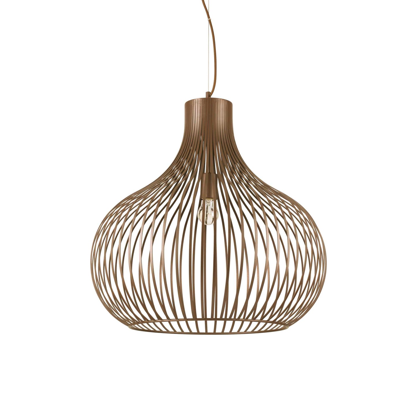 Cipolla Large Brown Metal Single Pendant