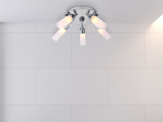 Mars 5 Light Bathroom Ceiling Light Polished Chrome